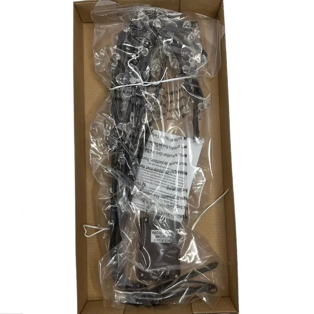 Avon Light Up‎ LED Lighted Branches Pack Clear White Floral W/ Beads 24in NEW
